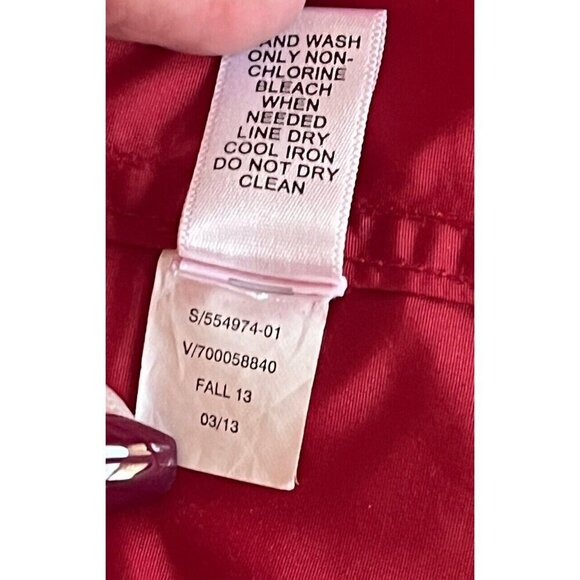 Banana Republic Men’s SZ M Four-Pocket Nylon Jacket Red Full Zip Snap Front - Picture 7 of 12